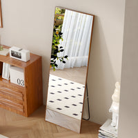 Clean and beautiful solid wood frame full-length mirror, dressing mirror, bedroom porch, decorative mirror, clothing store, floor standing large mirror, wall mounted. 65 '* 23'