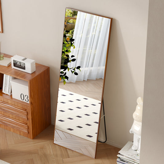 Clean and beautiful solid wood frame full-length mirror, dressing mirror, bedroom porch, decorative mirror, clothing store, floor standing large mirror, wall mounted. 65 '* 23'