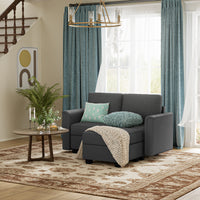 Modular 2-Seater Sectional Sofa, Convertible L Shaped Sofa Couch with Chaise and Storage, Comfy Modular Sofa Couch for Bedroom, Living Room, Office, Modern L Shaped Sectional Sofa