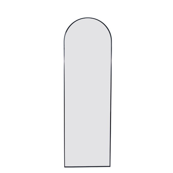 Black 63x20 inch metal arch stand full length mirror