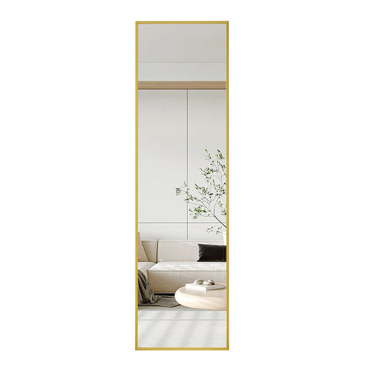 4th Generation Aluminum Alloy Wall Mounted Full Body Mirror for Bathroom, Bedroom, Decorative Use, 48' x 13.8'